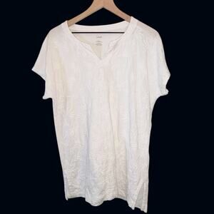 J.‎ Jill White Short Sleeve Modal Tee Soft Lightweight Top Women’s Small